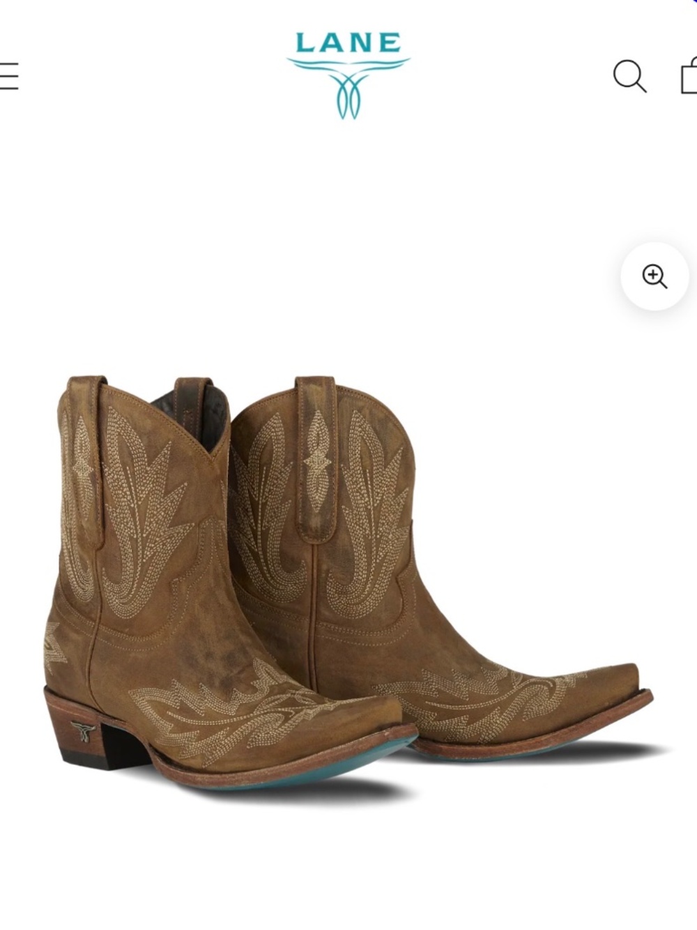Lane Boots Lexington Bootie Burnt Caramel Size 10 NEW